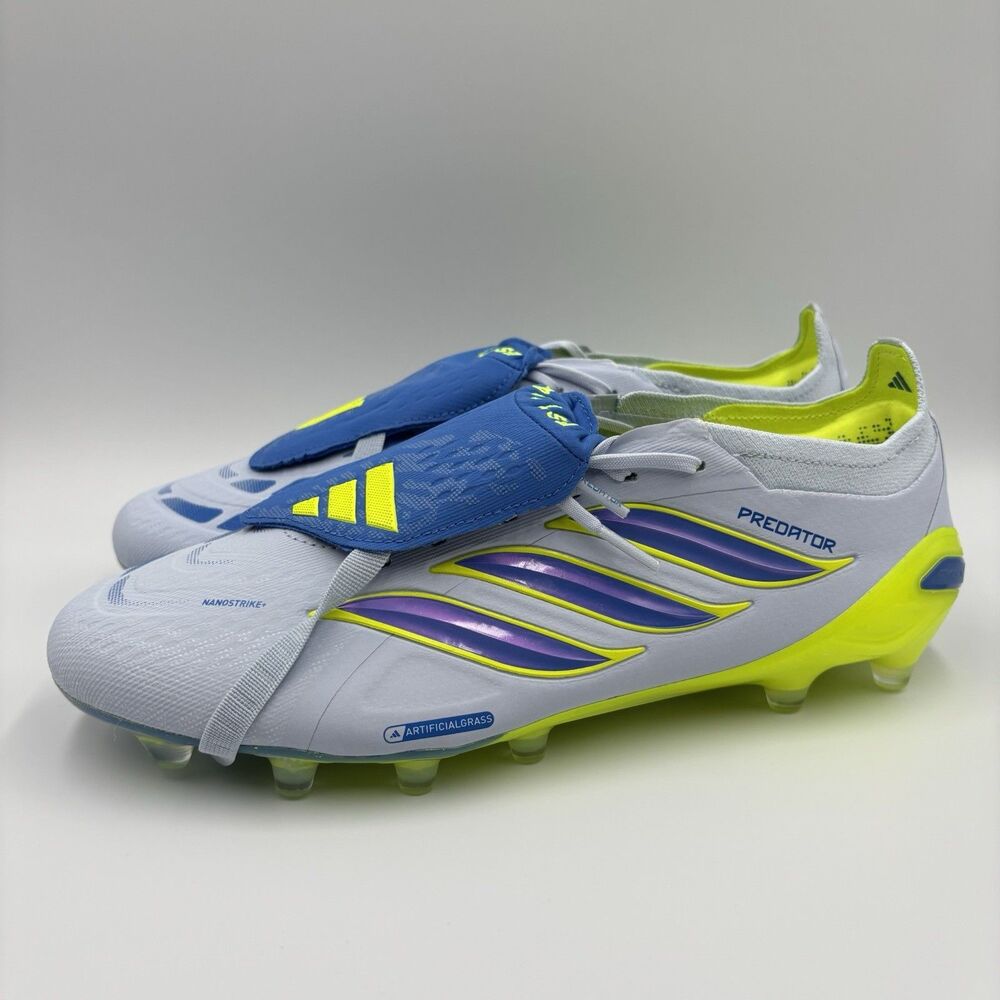 Mens Size 10 Adidas Predator Elite FT AG Soccer Cleats Blue Yellow JR5900